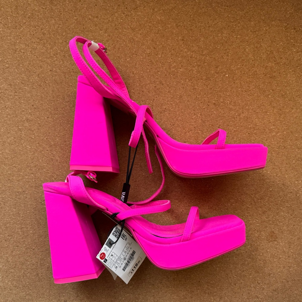 Pink Platform Sandals - Picture 2 of 5